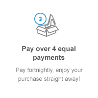 Pay over 4 equal payments: pay fortnightly, enjoy your purchase straight away